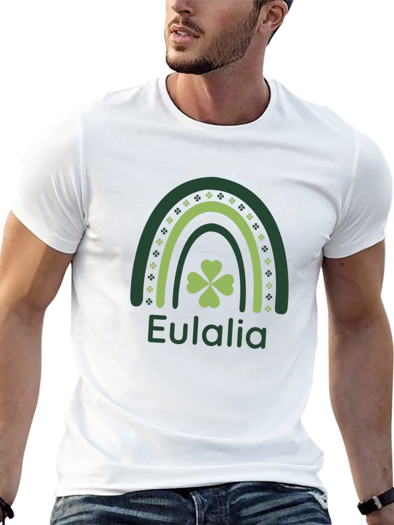 Eulalia St. Patricks Day Rainbow Shamrock T-Shirt
