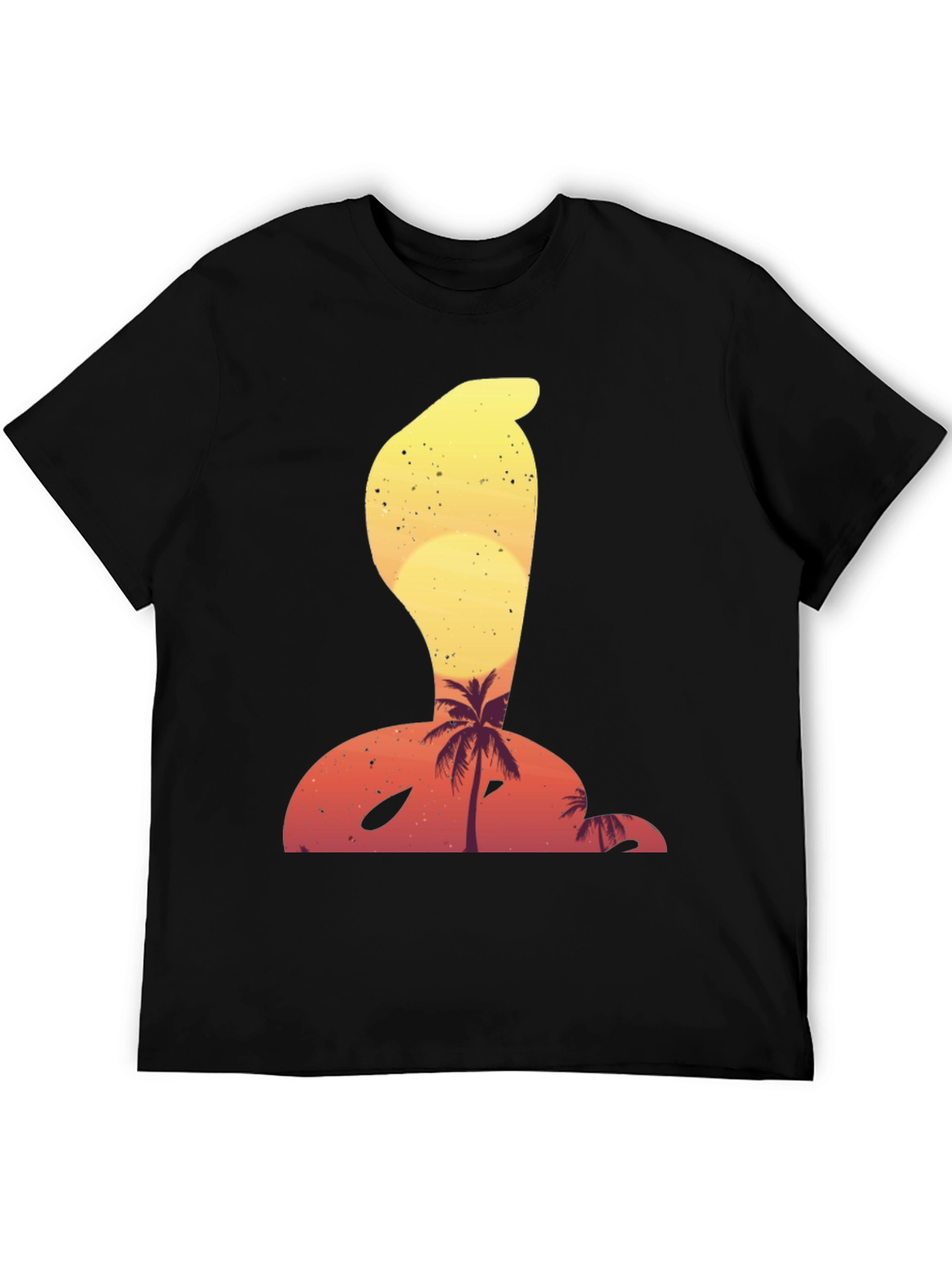Cobra Sunset Graphic T-Shirt - Mens Black Tee