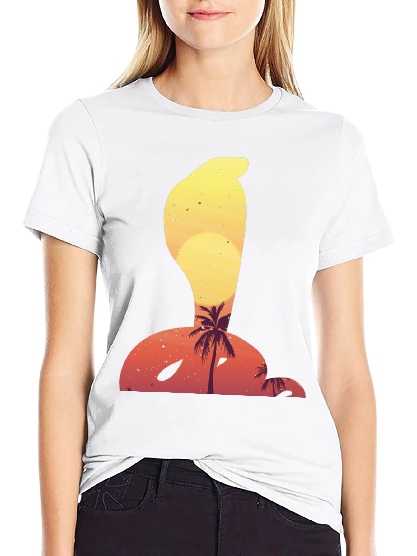 Cobra Sunset Graphic T-Shirt - Mens Black Tee