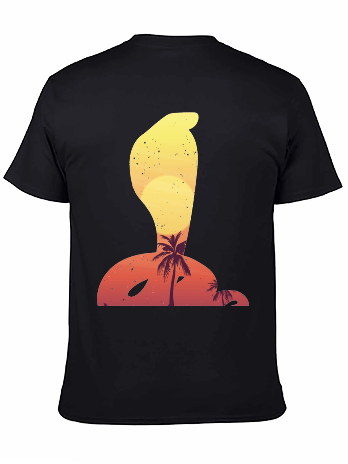 Cobra Sunset Graphic T-Shirt - Mens Black Tee