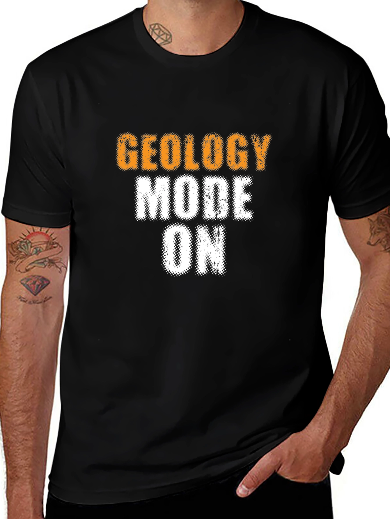 Geology Mode On Graphic Tee - Black