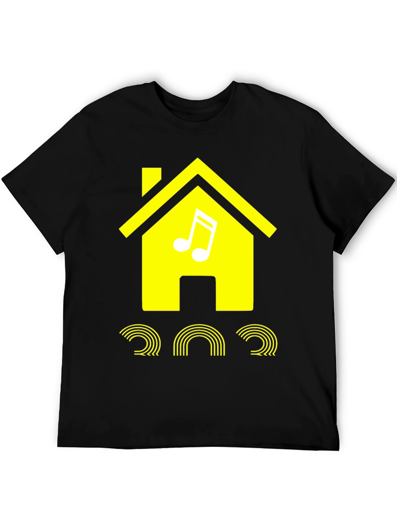 House Music Graphic Tee - Stylish Black Cotton T-Shirt