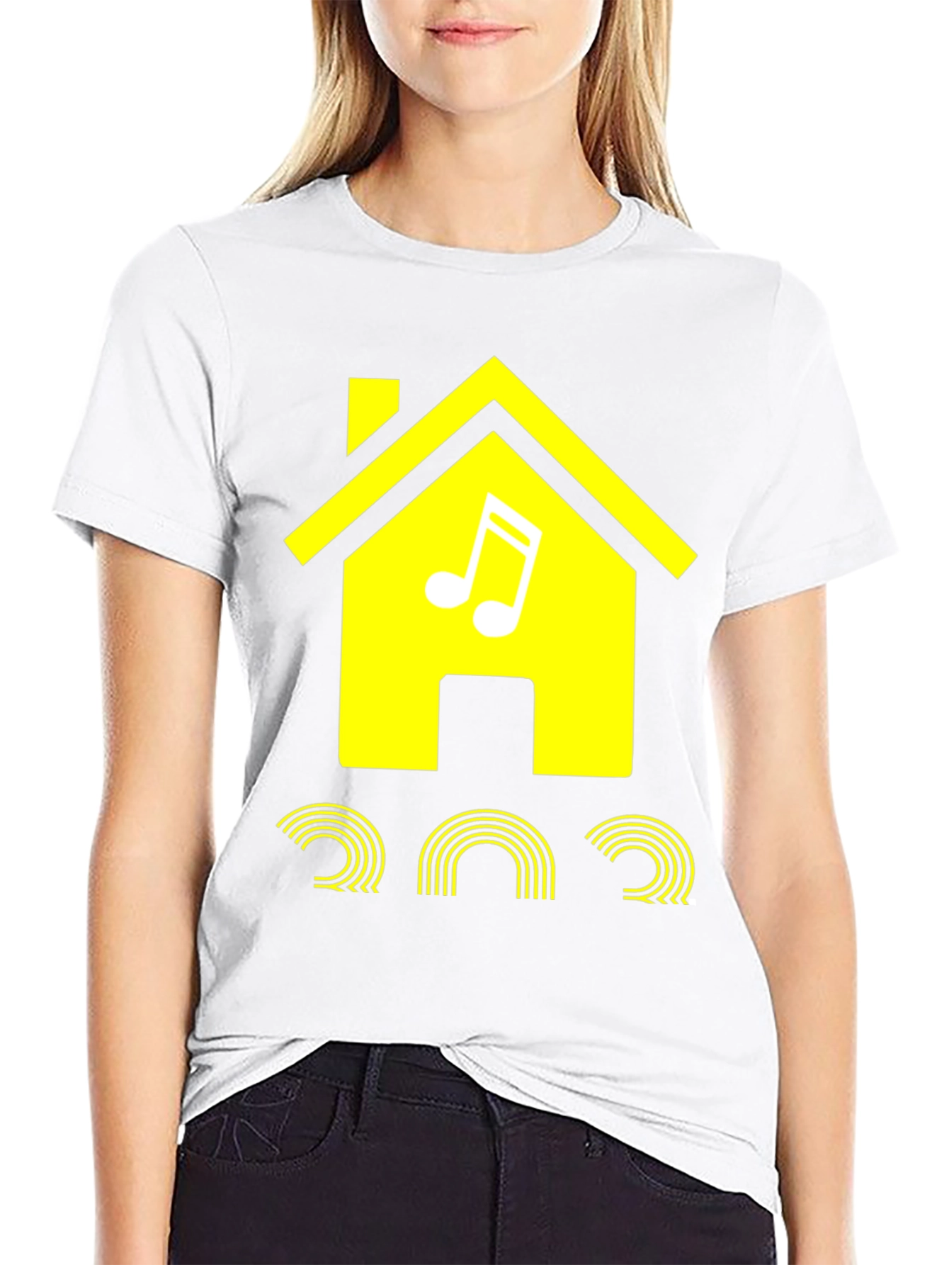 House Music Graphic Tee - Stylish Black Cotton T-Shirt