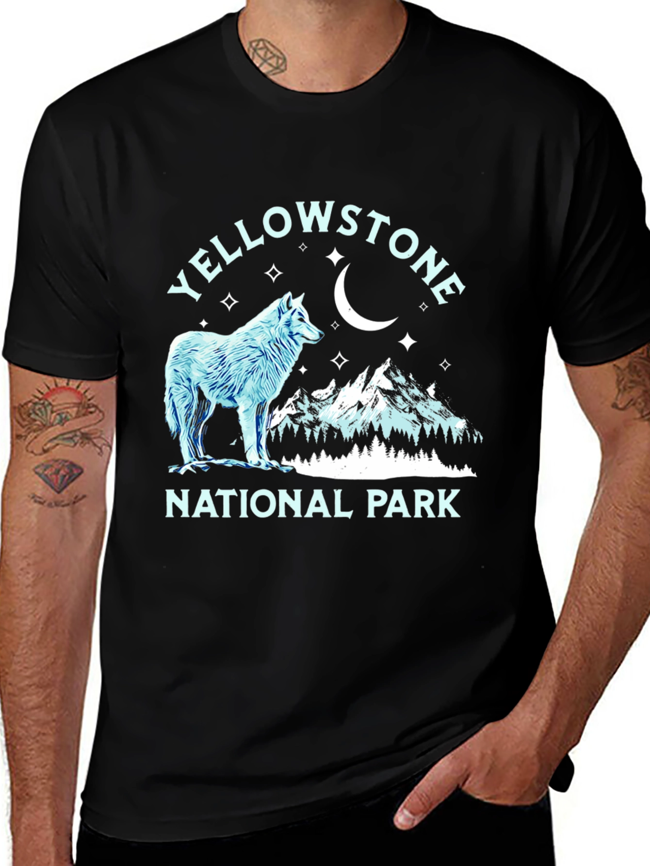 Yellowstone National Park Wolf Graphic Tee