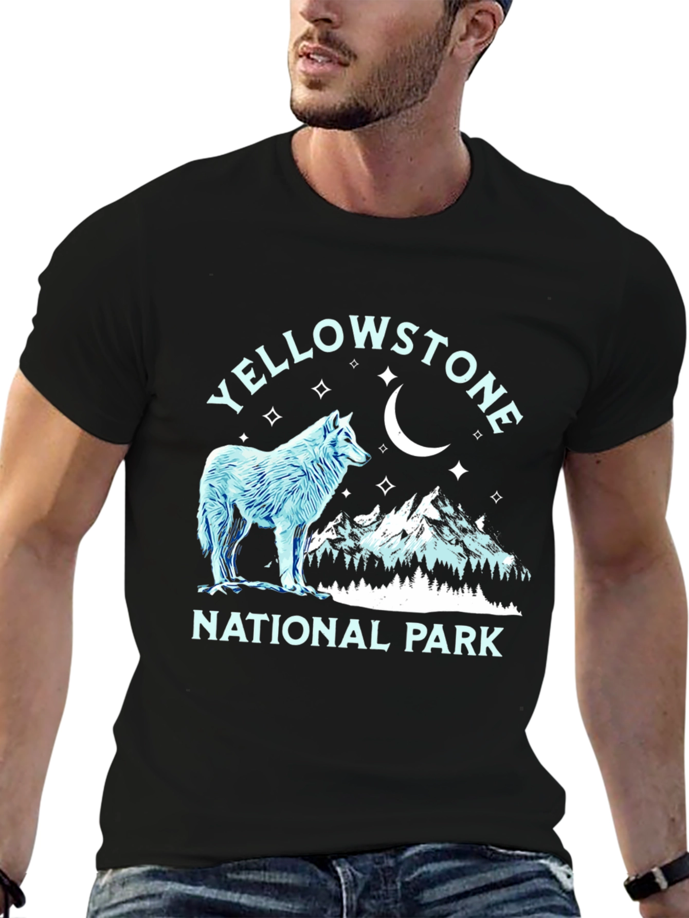 Yellowstone National Park Wolf Graphic Tee