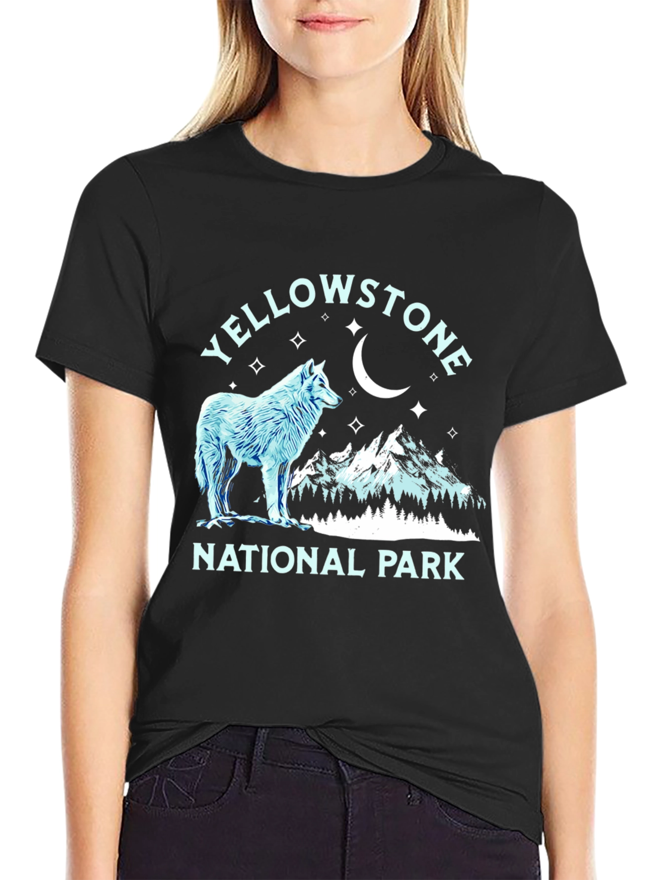 Yellowstone National Park Wolf Graphic Tee