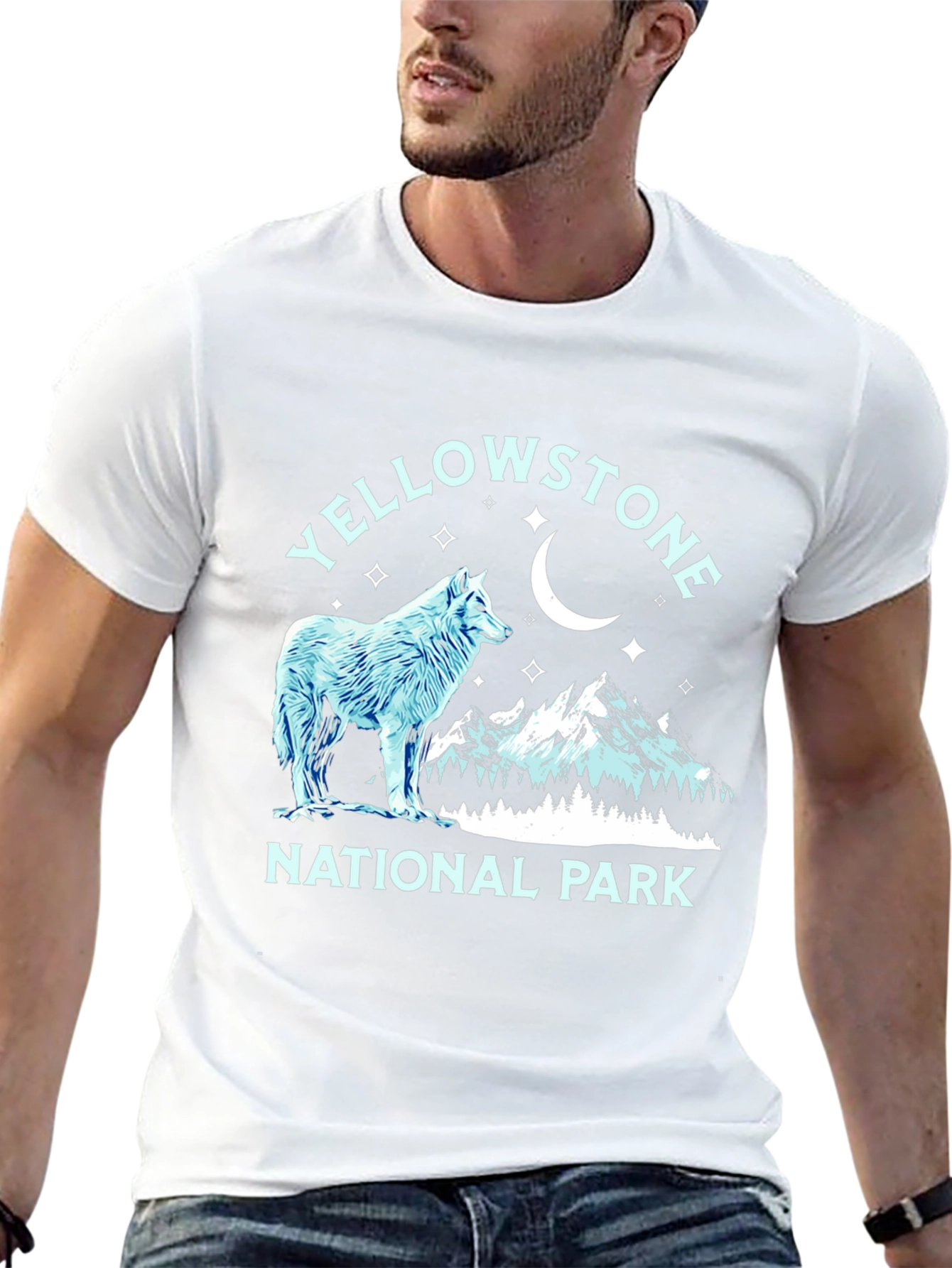 Yellowstone National Park Wolf Graphic Tee