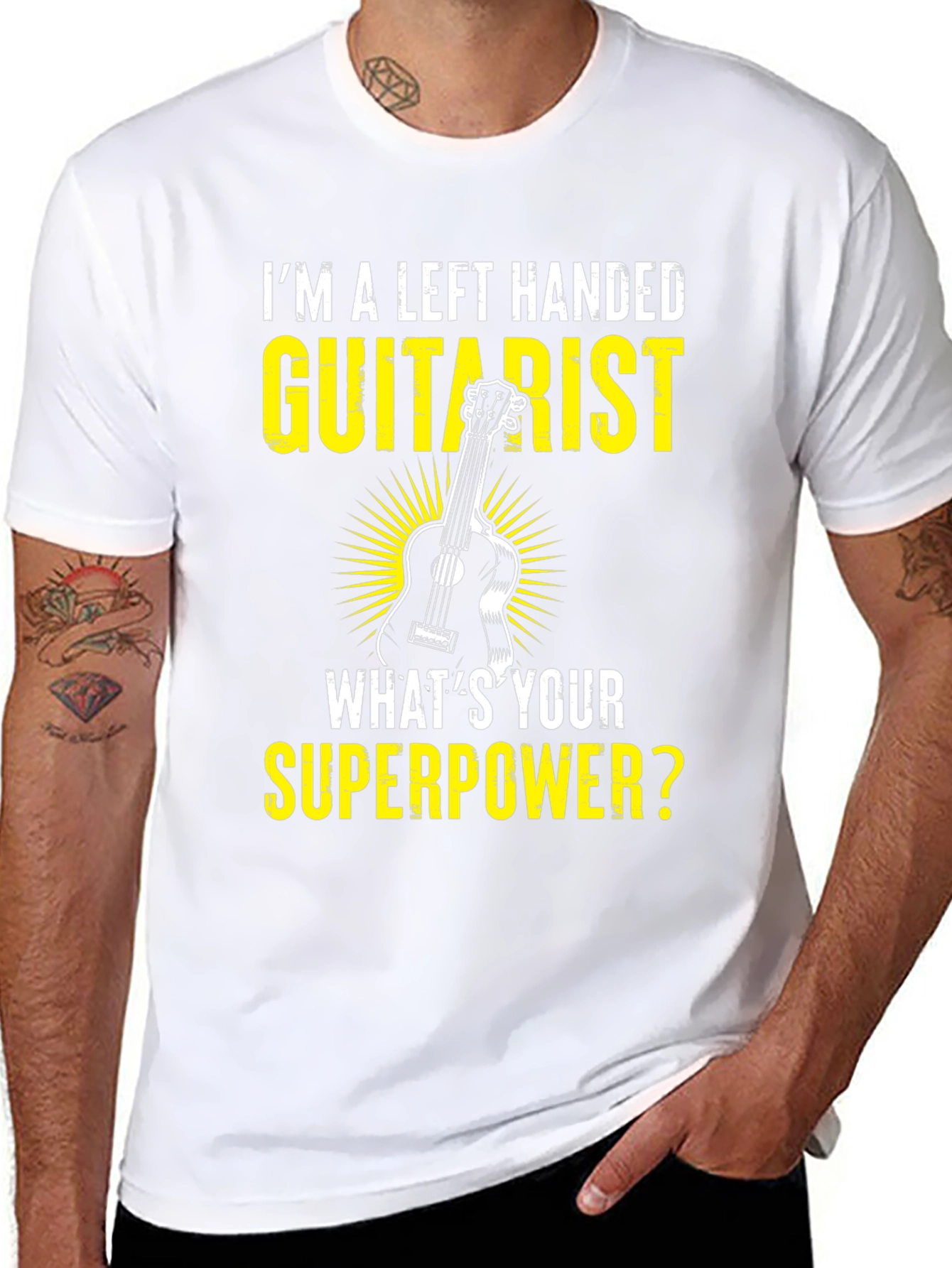 Left Handed Guitarist Superpower T-Shirt