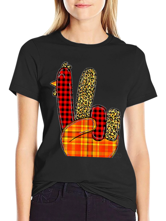 Festive Thanksgiving Turkey Hand T-Shirt