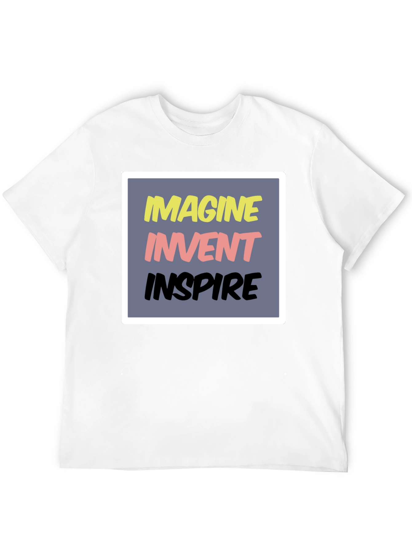 Imagine Invent Inspire Graphic T-Shirt - Black