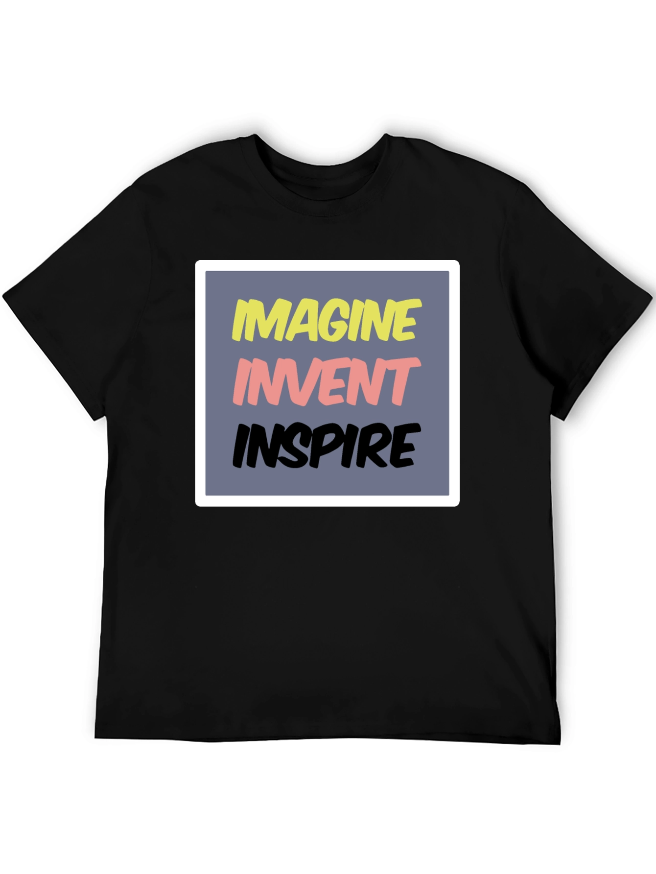 Imagine Invent Inspire Graphic T-Shirt - Black