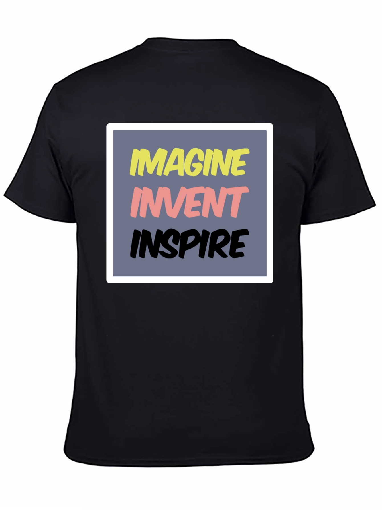 Imagine Invent Inspire Graphic T-Shirt - Black