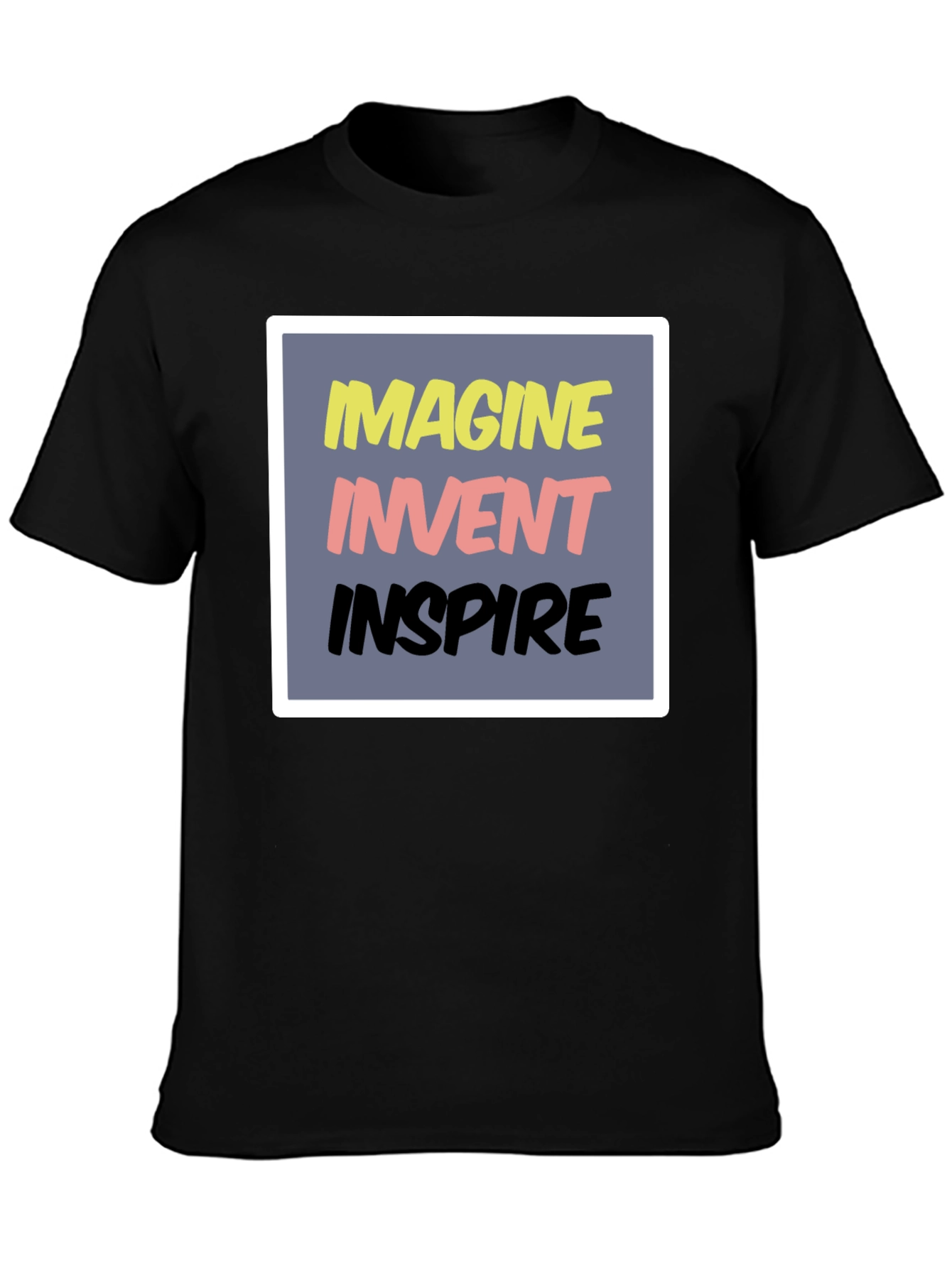 Imagine Invent Inspire Graphic T-Shirt - Black