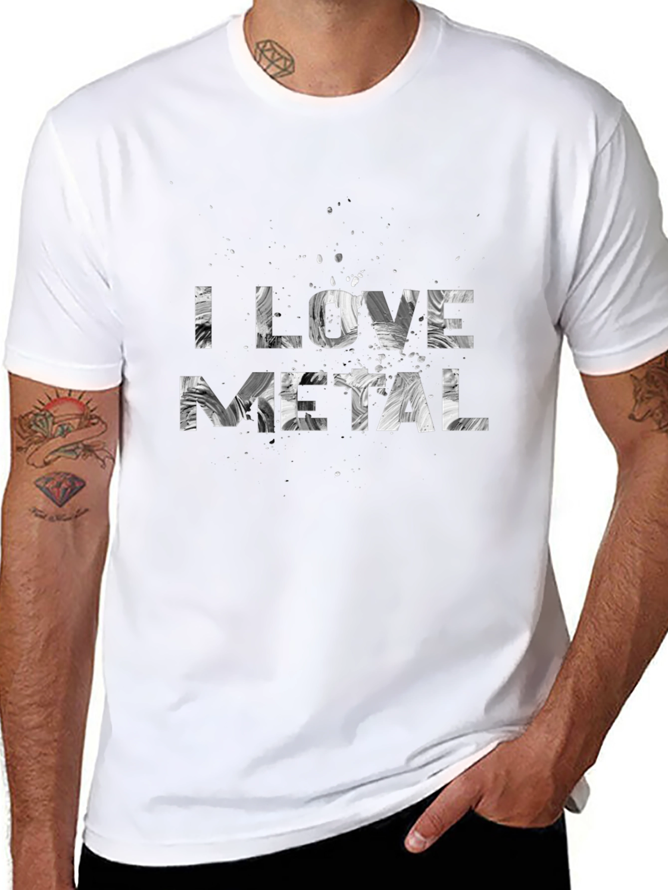 I Love Metal Graphic Tee - Music Fan Apparel