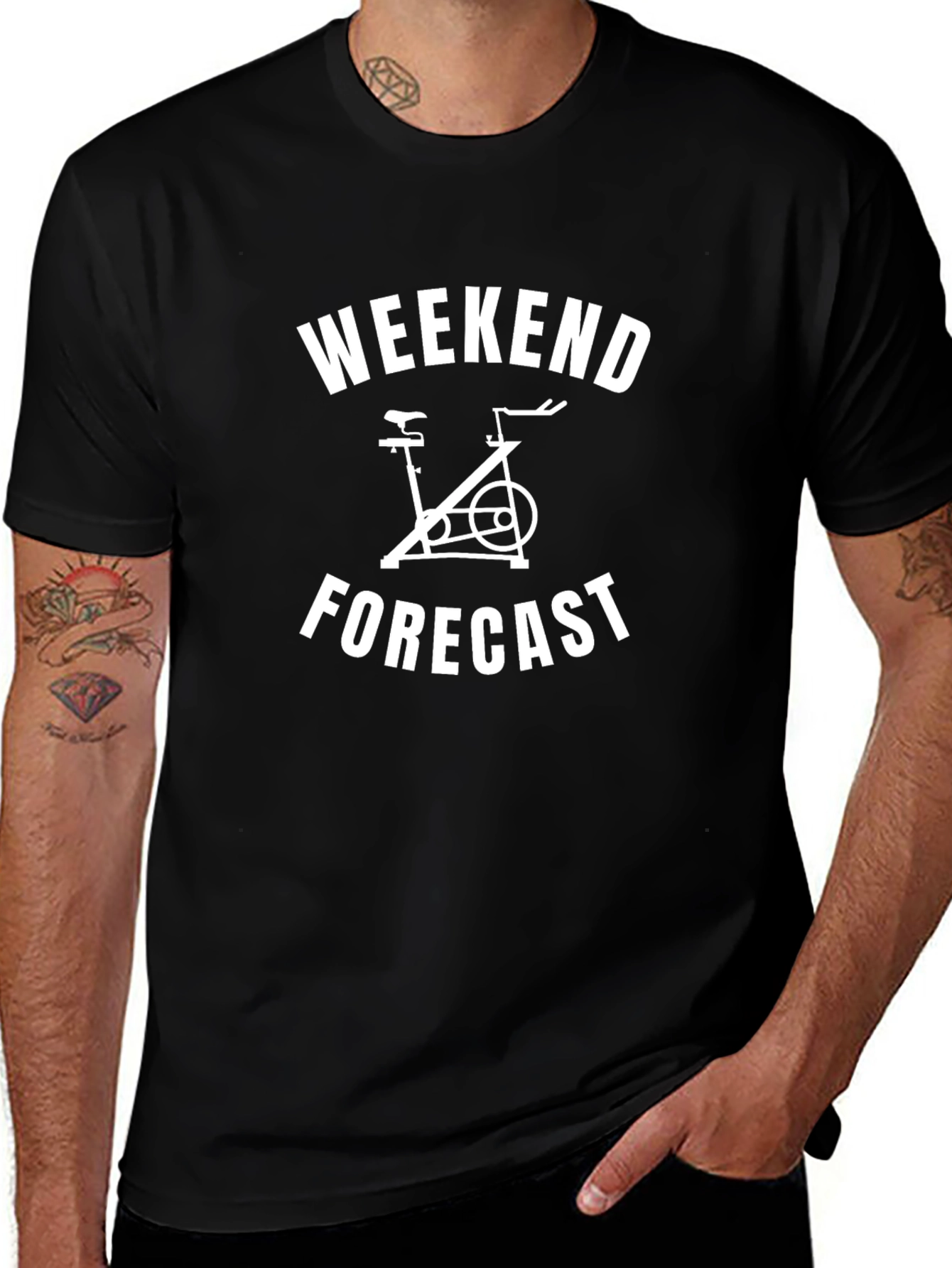 Weekend Forecast Spin Class Workout T-Shirt