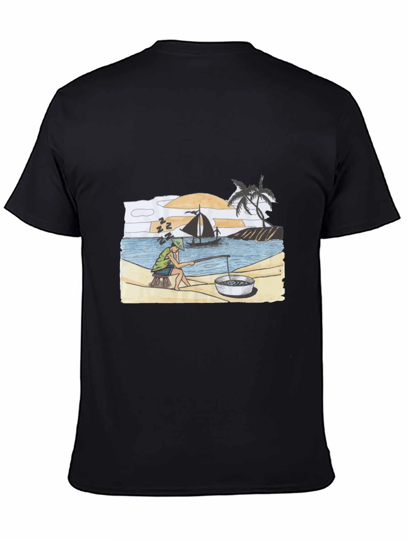 Island Fisherman Graphic T-Shirt
