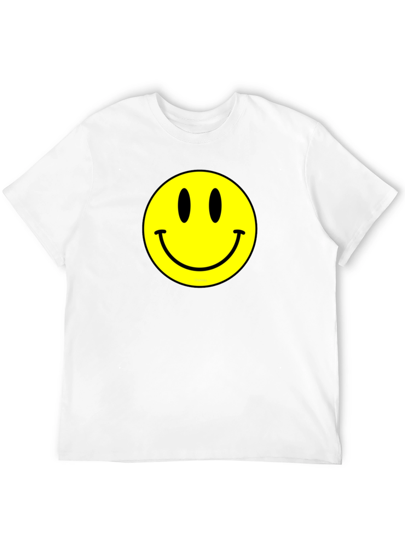 Classic Smiley Face Graphic Tee - Black