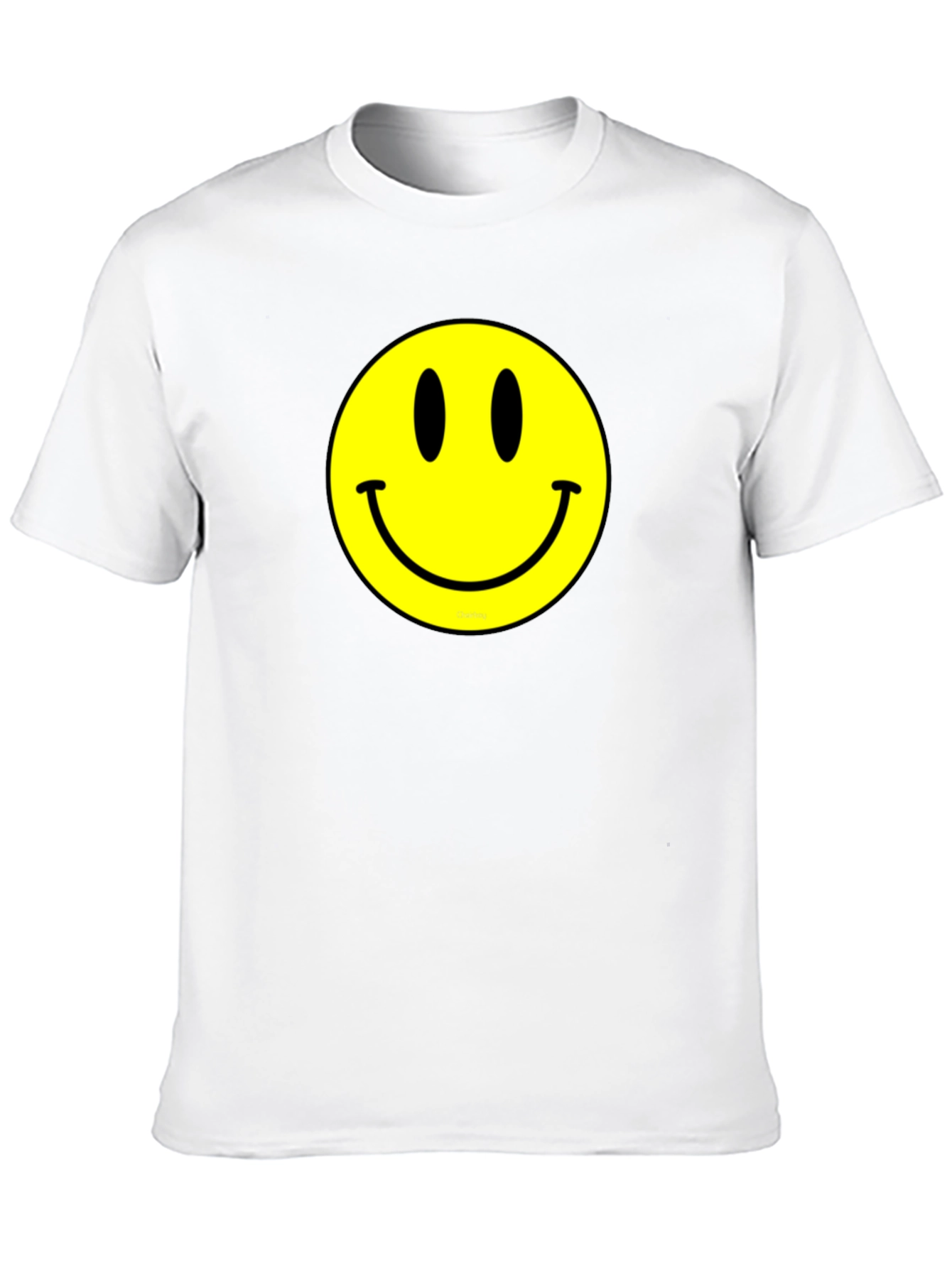 Classic Smiley Face Graphic Tee - Black