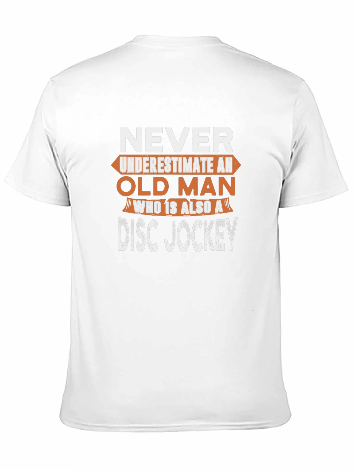 Old Man Disc Jockey Black Graphic Tee
