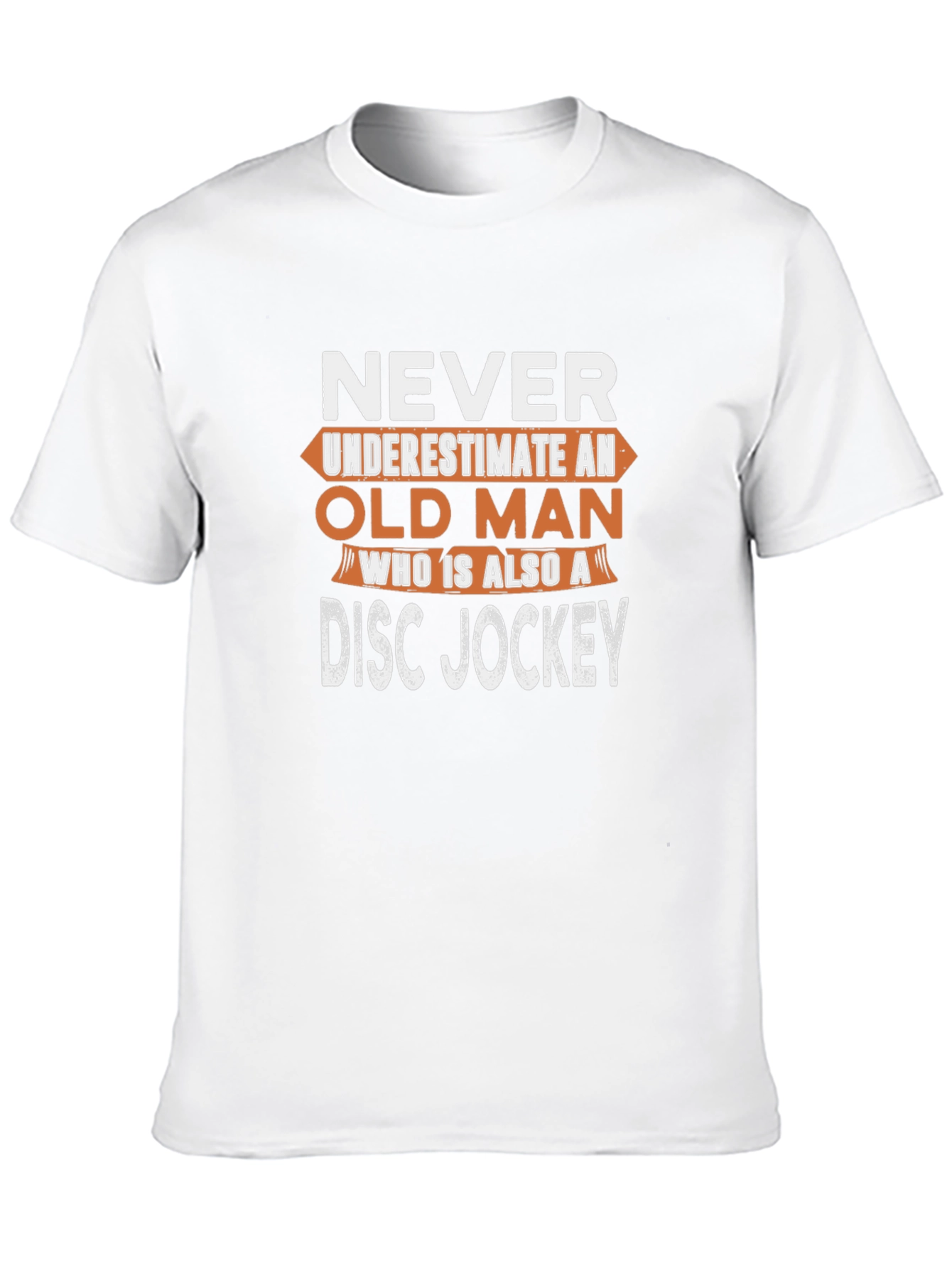 Old Man Disc Jockey Black Graphic Tee