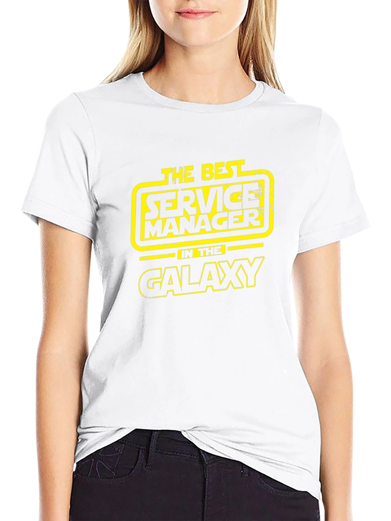 Best Service Manager in the Galaxy Black T-Shirt