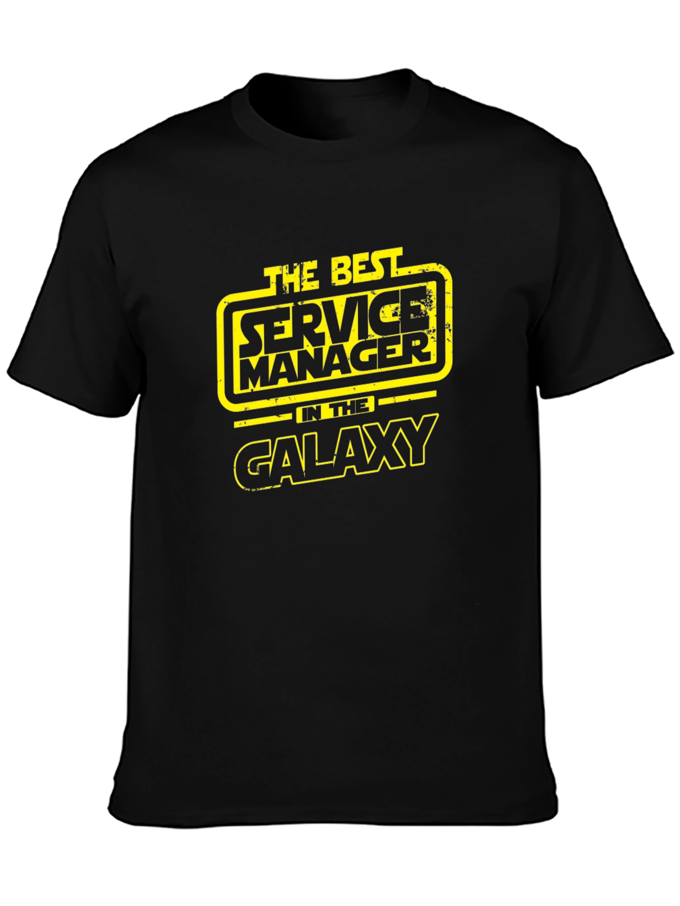 Best Service Manager in the Galaxy Black T-Shirt