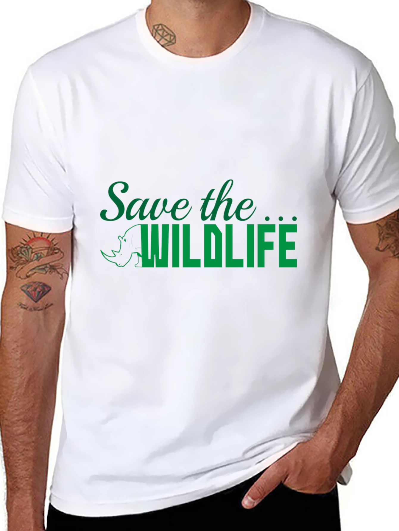 Save the Wildlife Black Graphic Tee