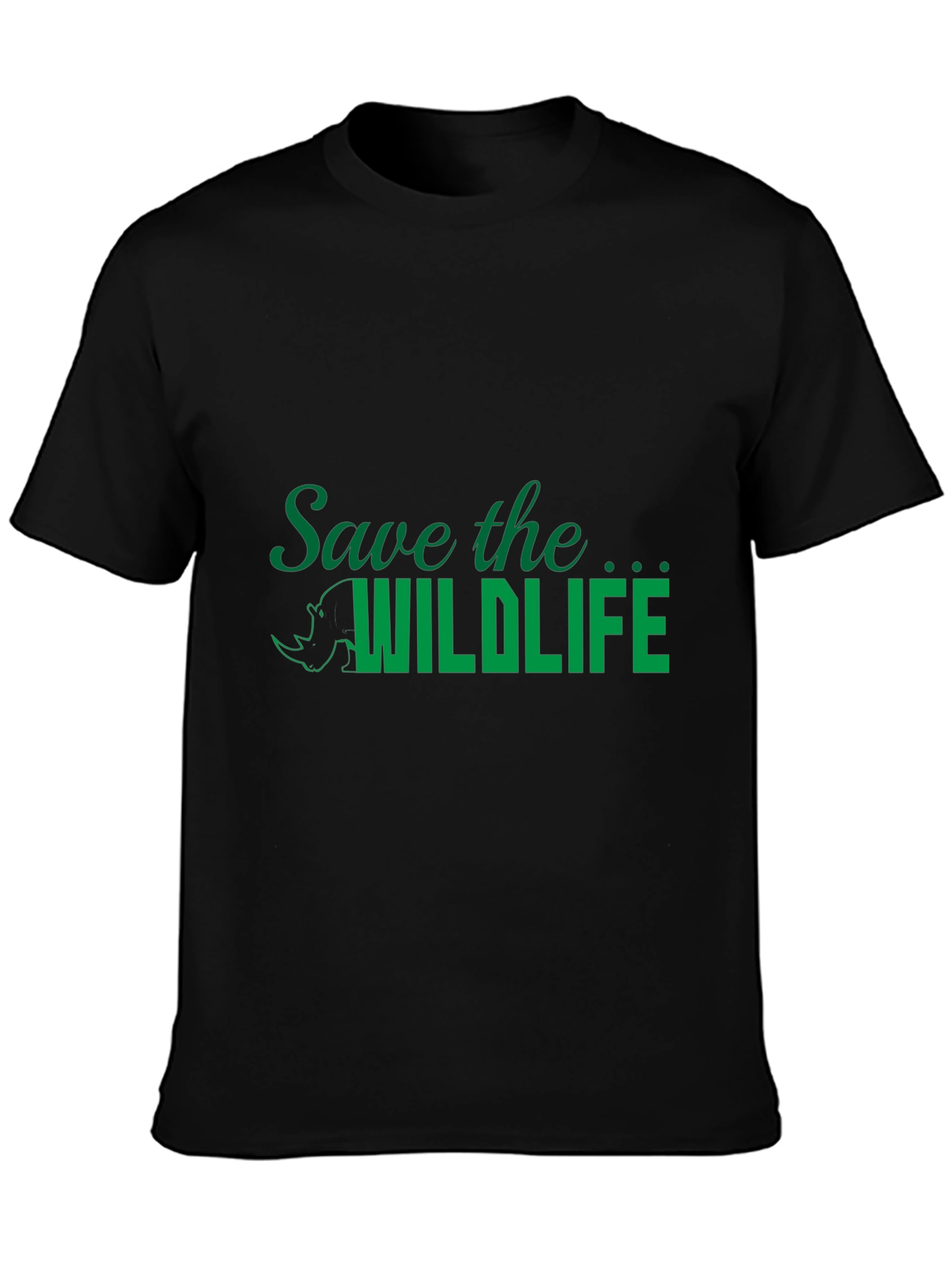 Save the Wildlife Black Graphic Tee