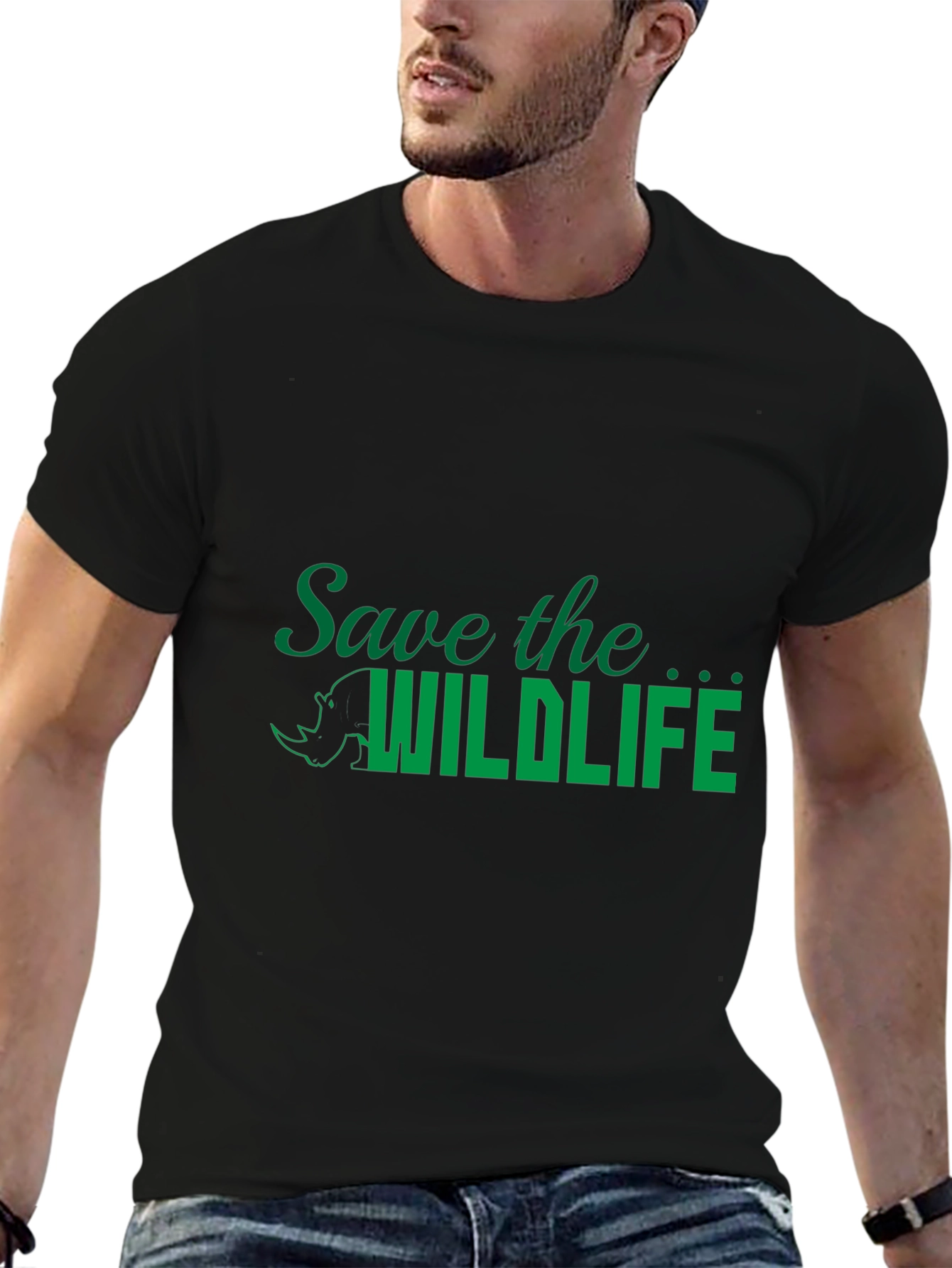 Save the Wildlife Black Graphic Tee