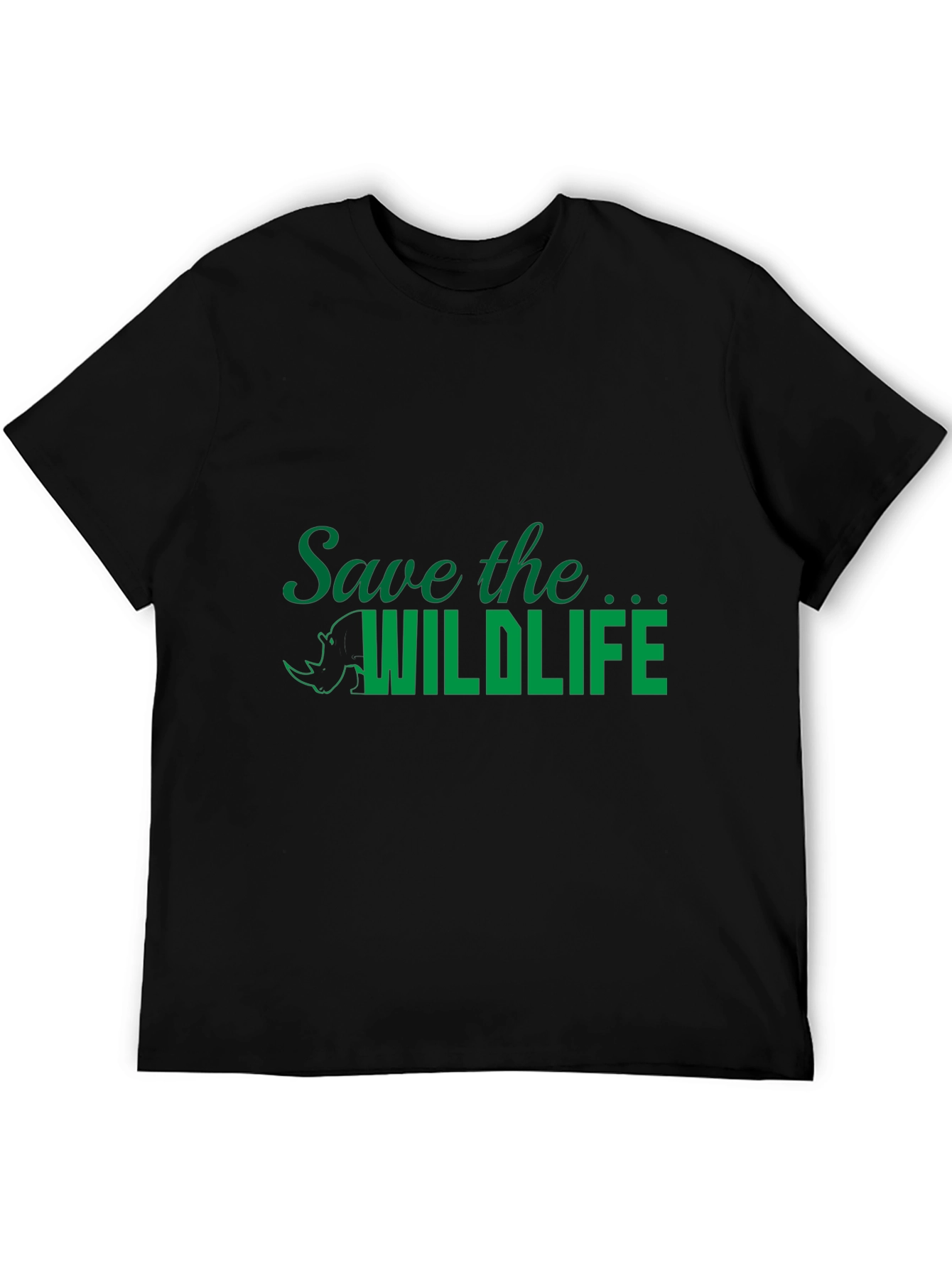 Save the Wildlife Black Graphic Tee