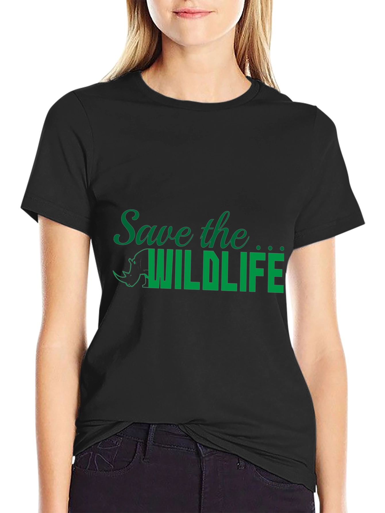 Save the Wildlife Black Graphic Tee