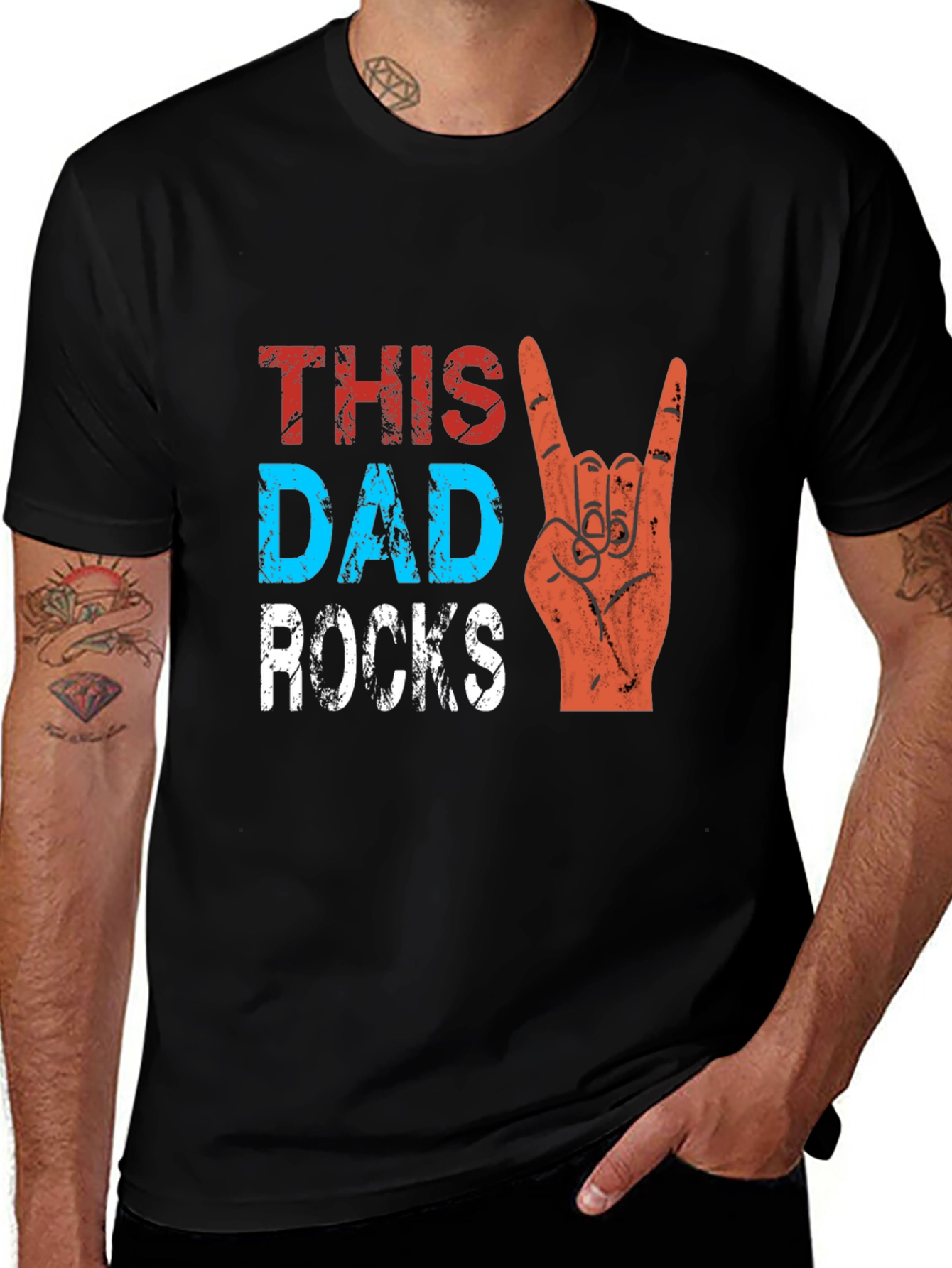 This Dad Rocks T-Shirt - Cool Fathers Day Gift