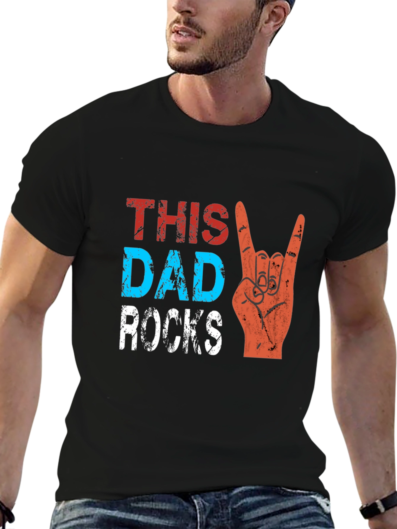 This Dad Rocks T-Shirt - Cool Fathers Day Gift