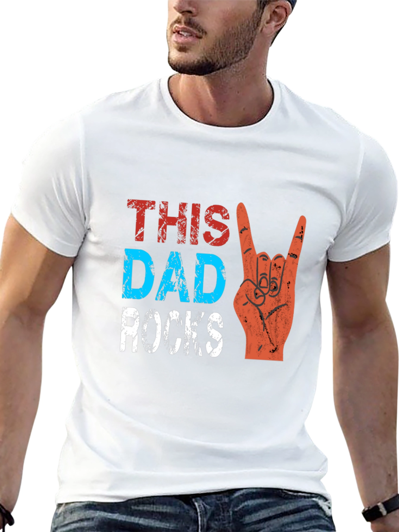 This Dad Rocks T-Shirt - Cool Fathers Day Gift