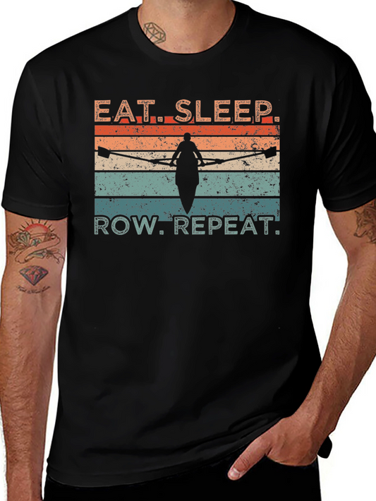 Eat Sleep Row Repeat T-Shirt - Rowing Lovers Tee