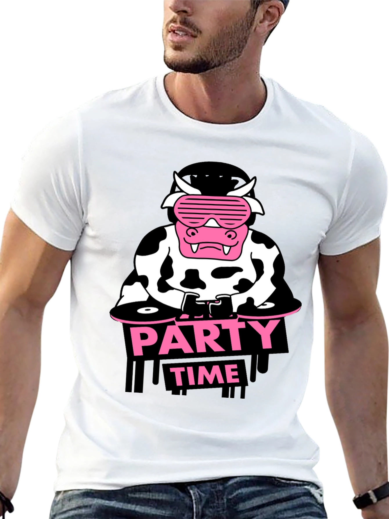 DJ Cow Party Time T-Shirt