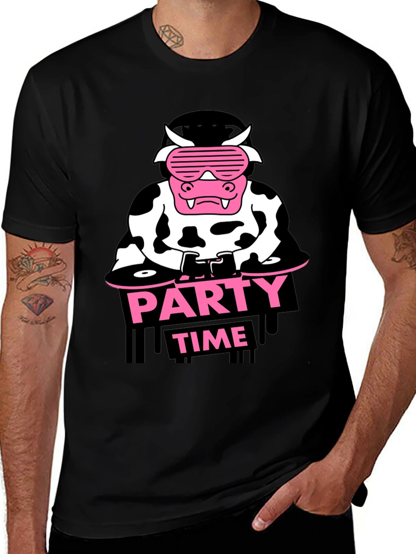 DJ Cow Party Time T-Shirt