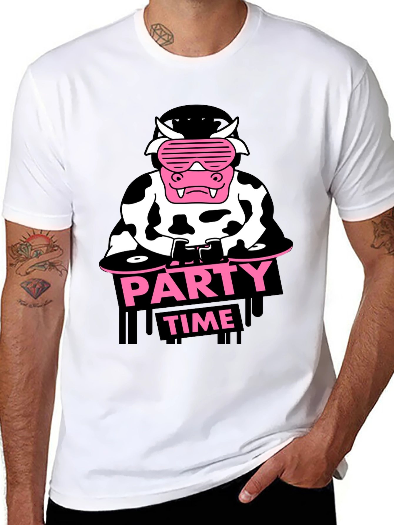 DJ Cow Party Time T-Shirt