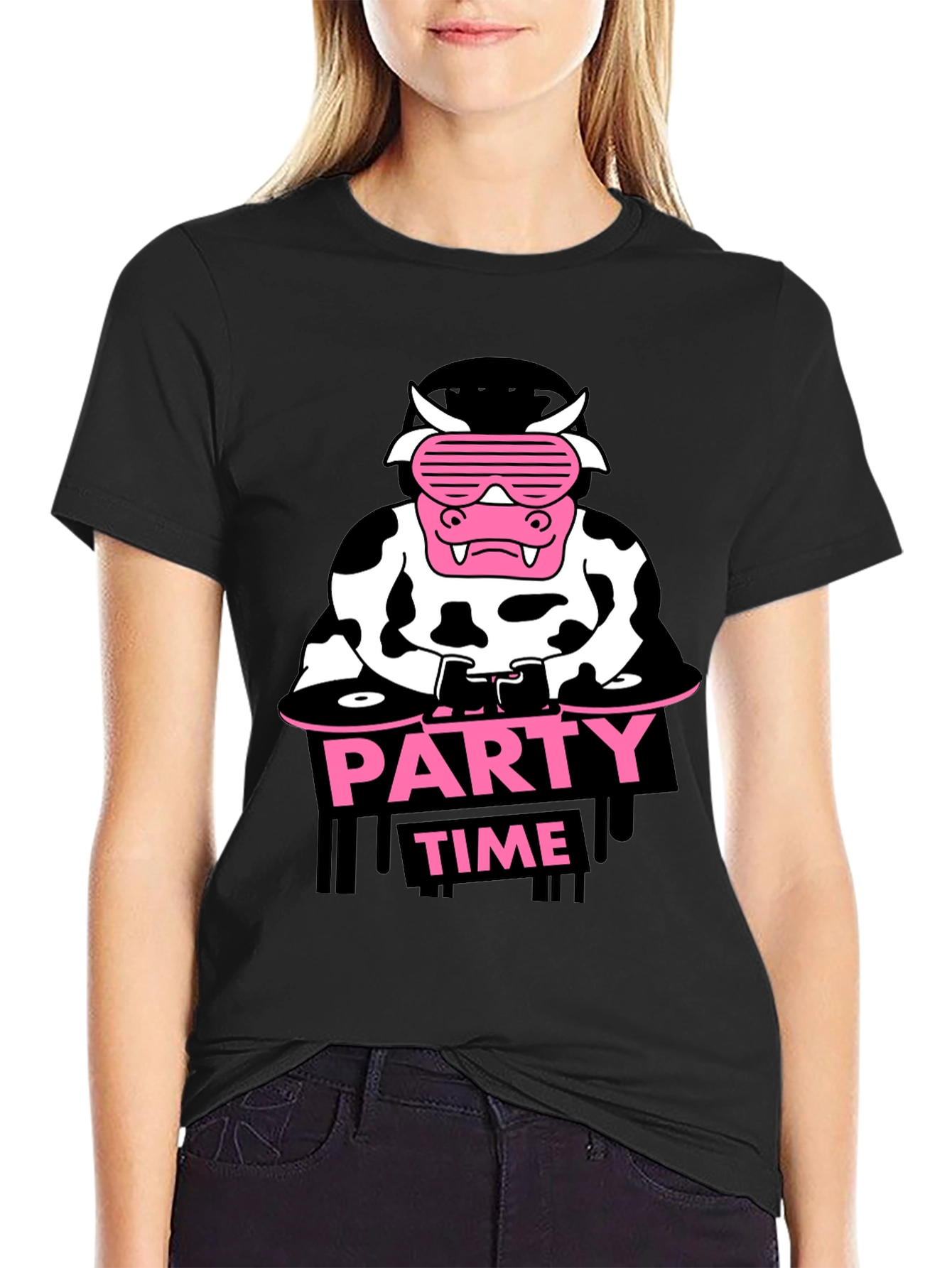 DJ Cow Party Time T-Shirt