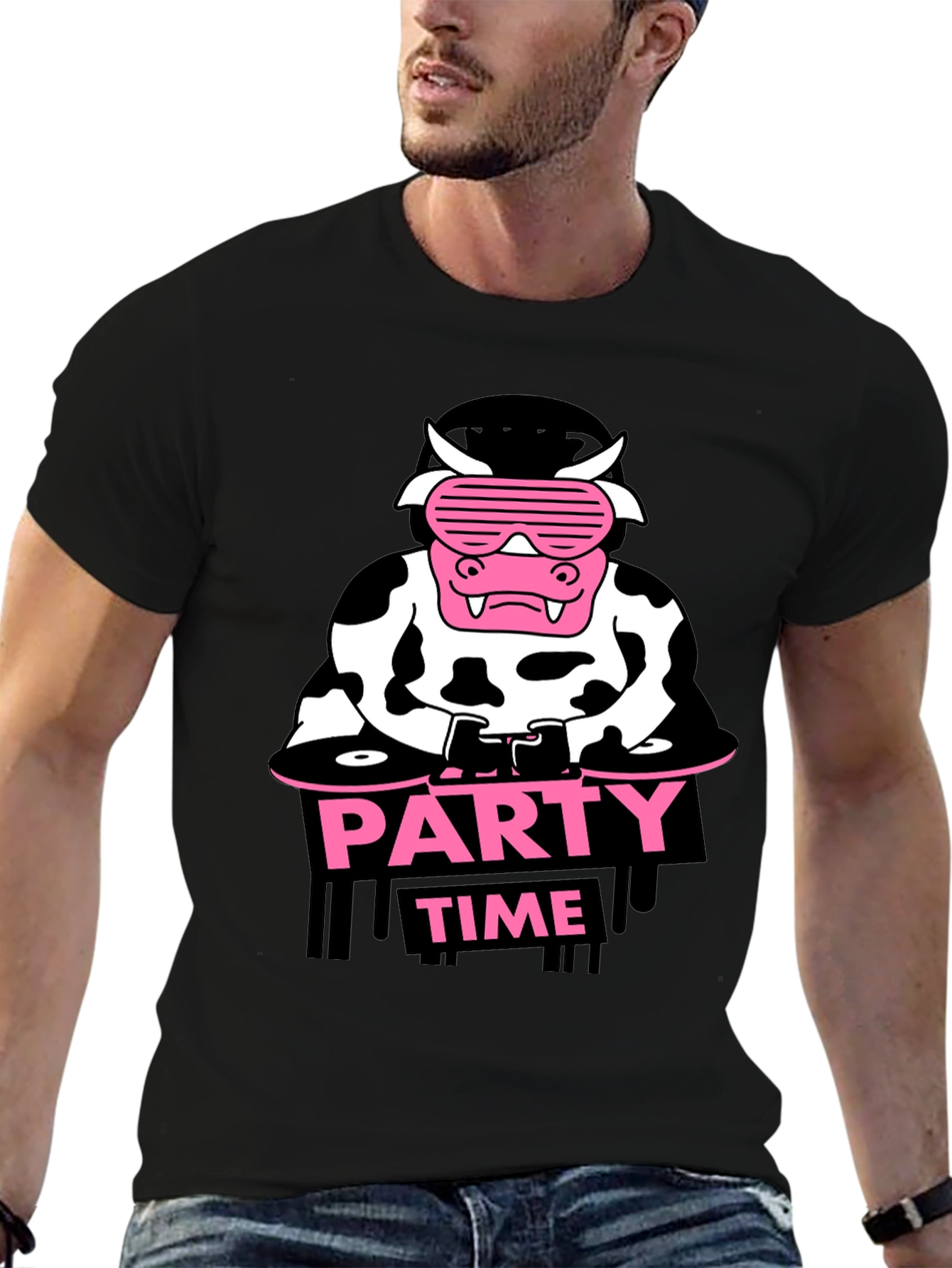 DJ Cow Party Time T-Shirt