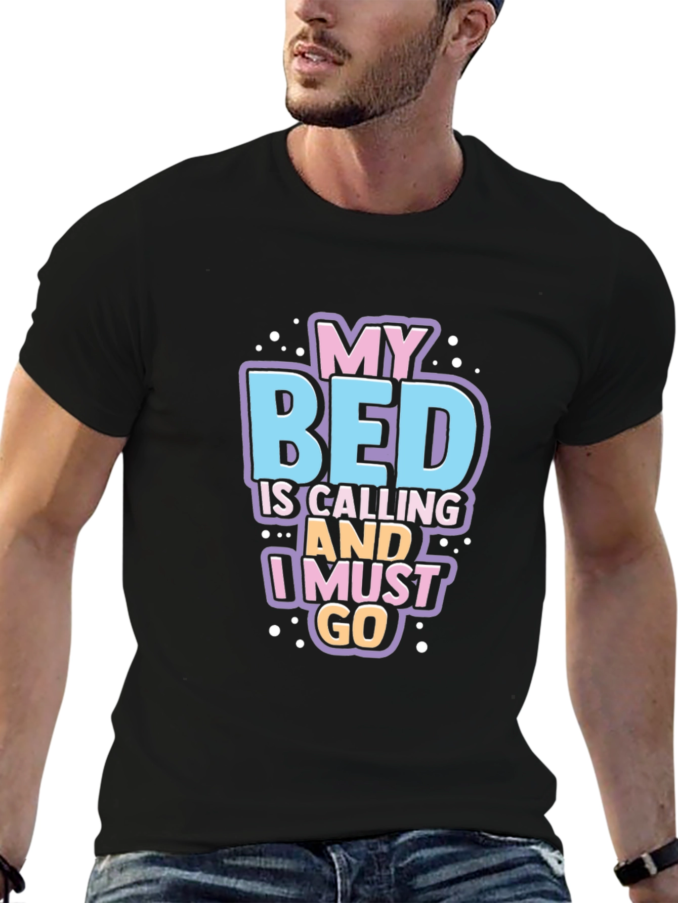 My Bed Is Calling Funny Graphic T-Shirt