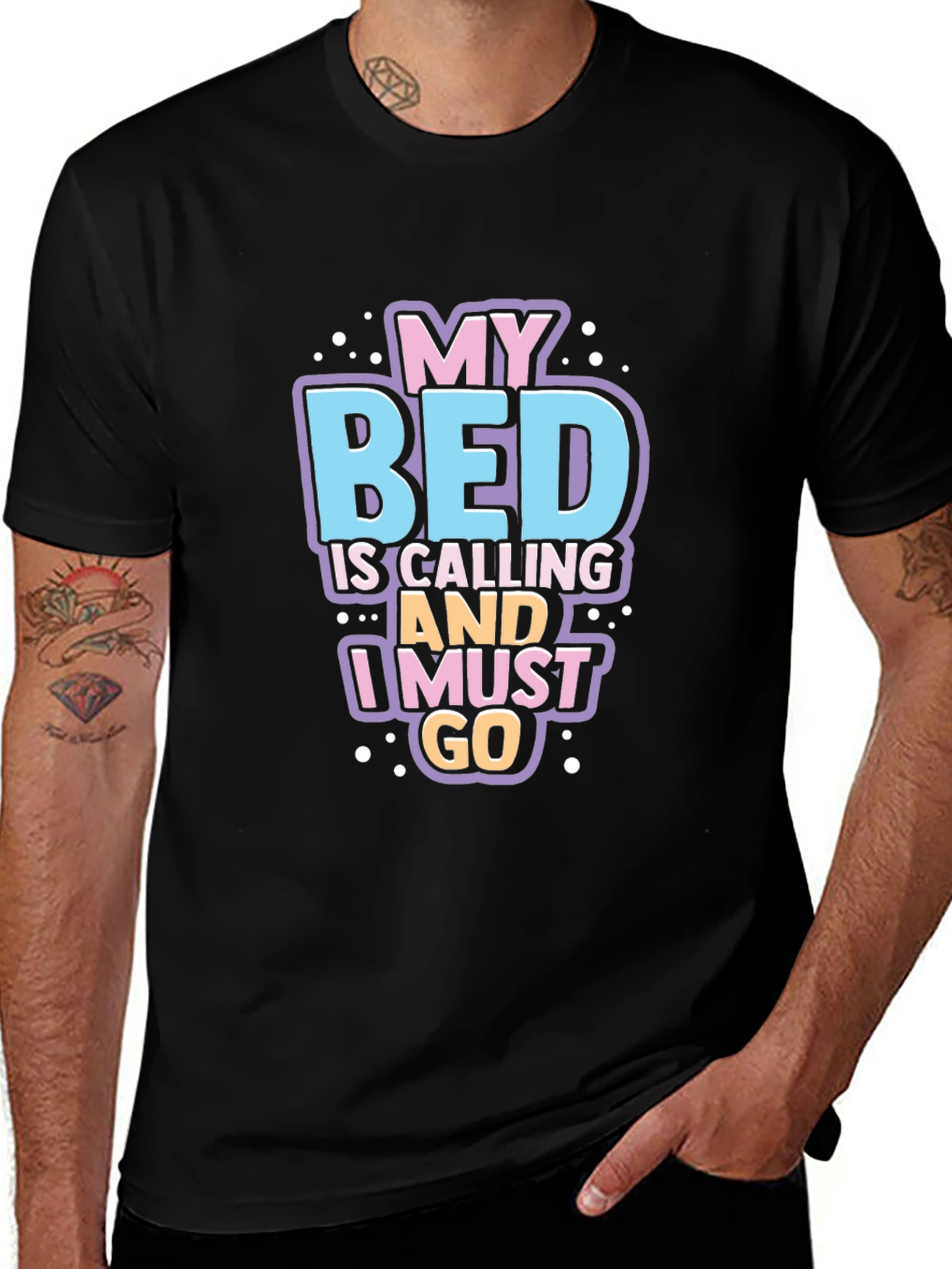 My Bed Is Calling Funny Graphic T-Shirt