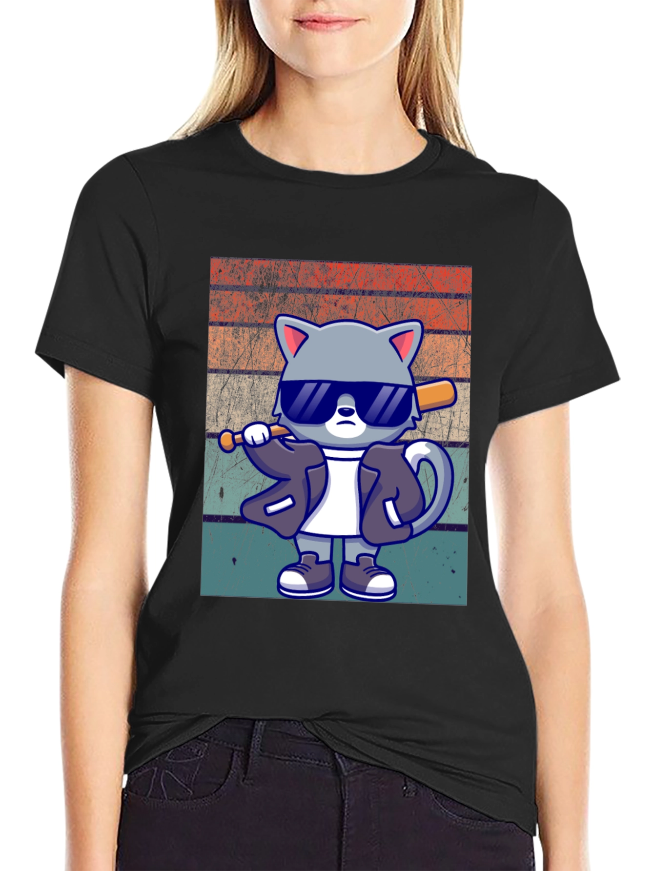 Cool Cat Baseball T-Shirt
