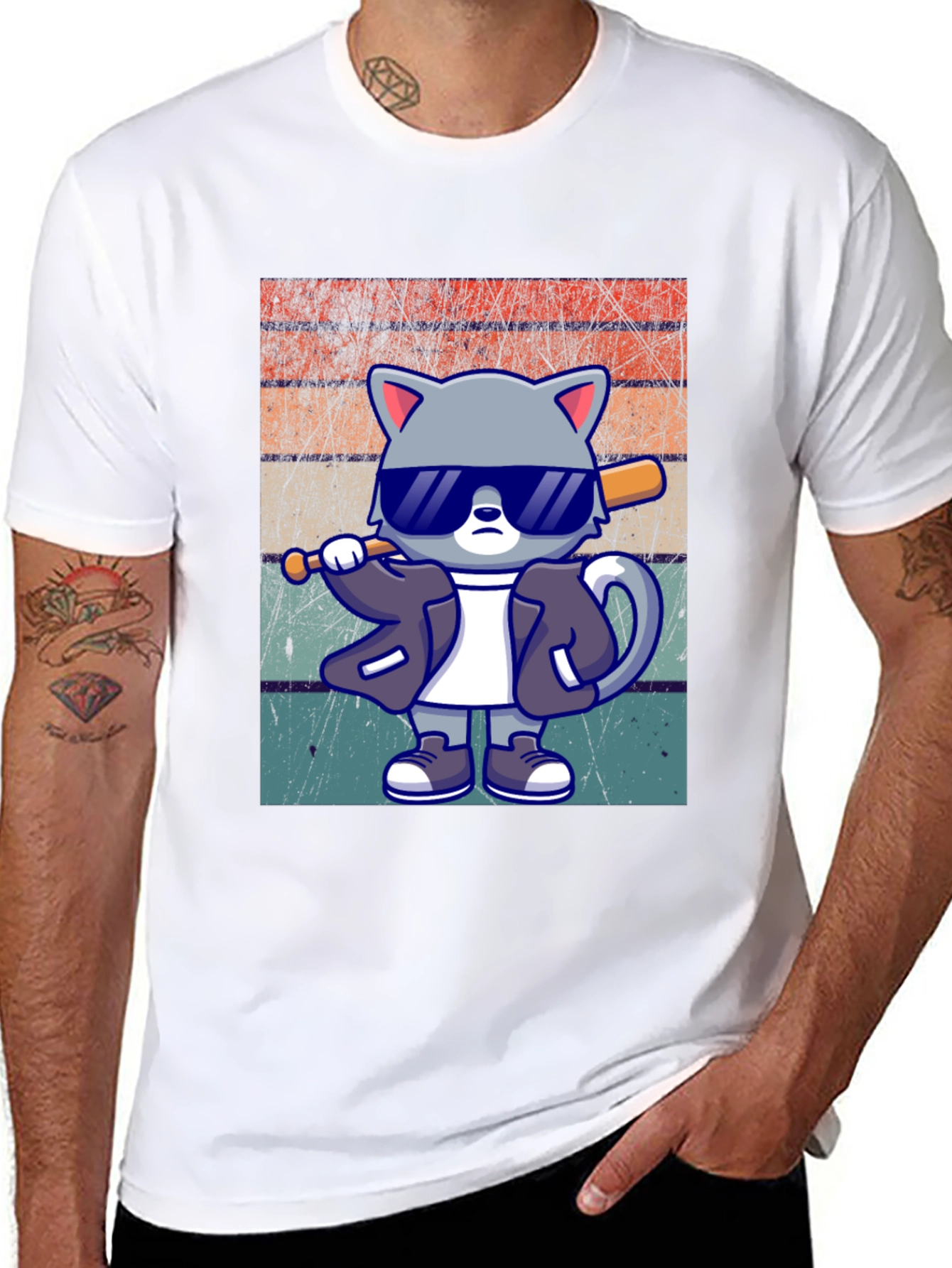 Cool Cat Baseball T-Shirt