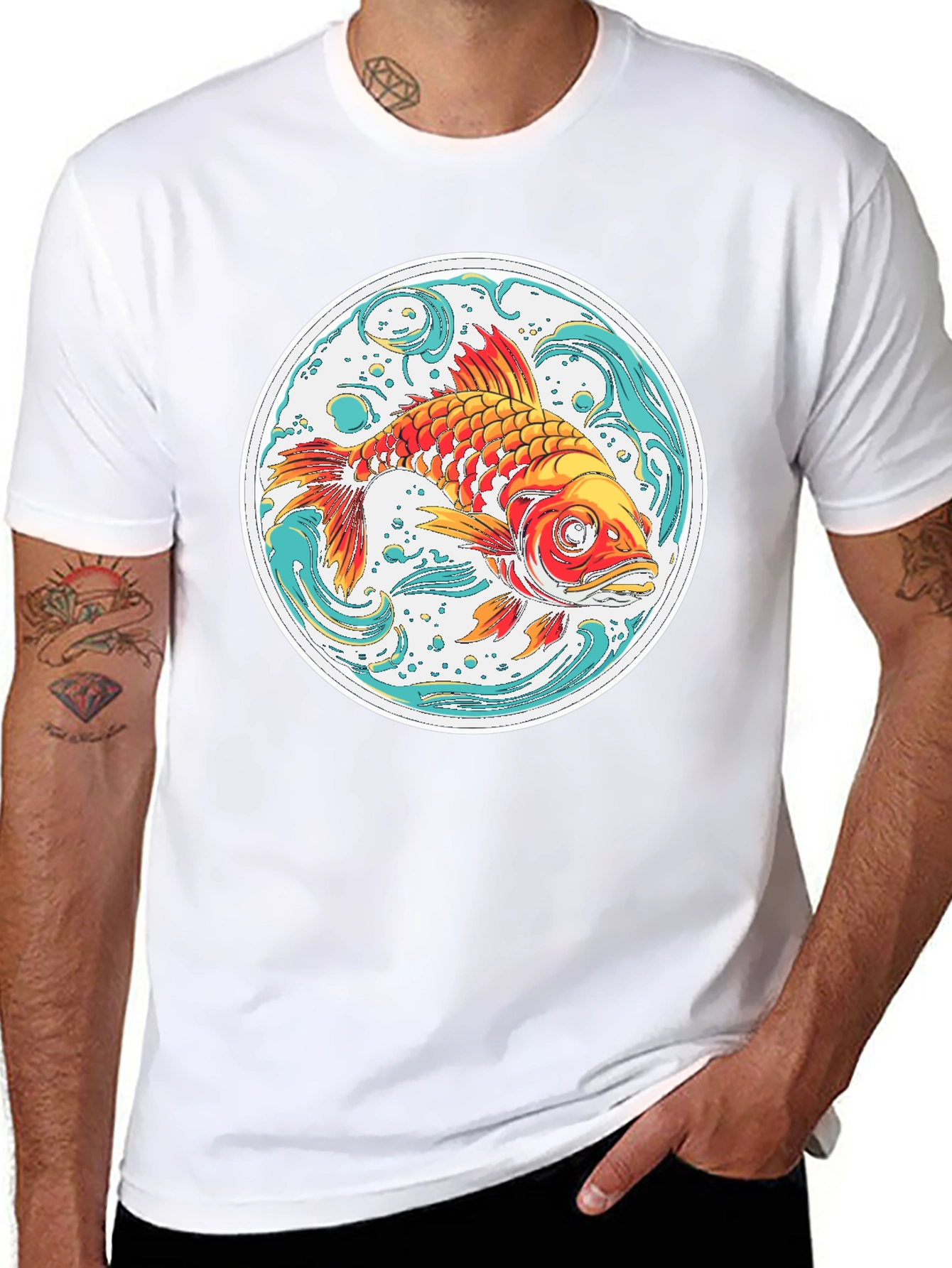 Koi Fish Graphic Tee - Unique Design