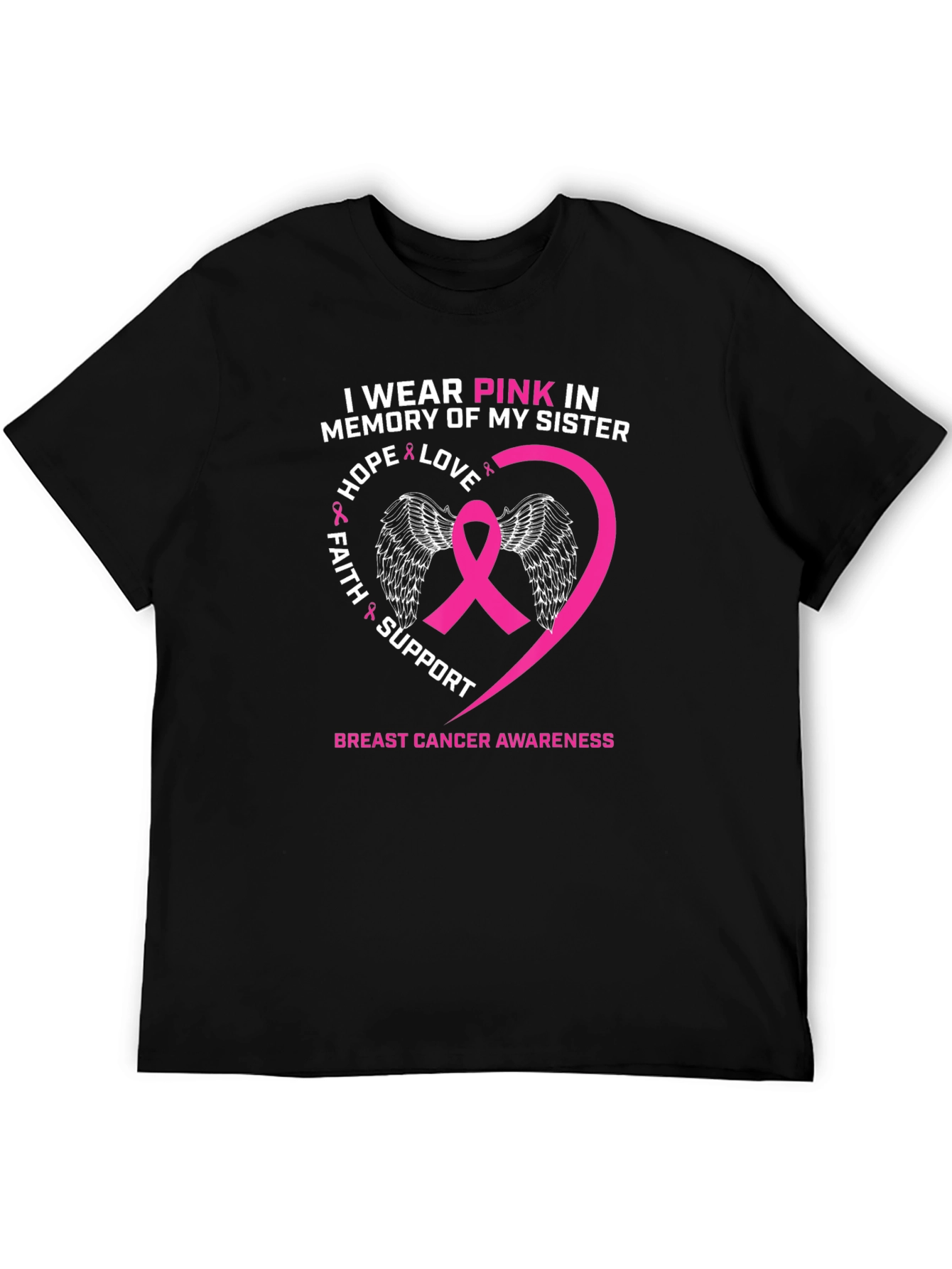 Pink Ribbon Breast Cancer Awareness T-Shirt