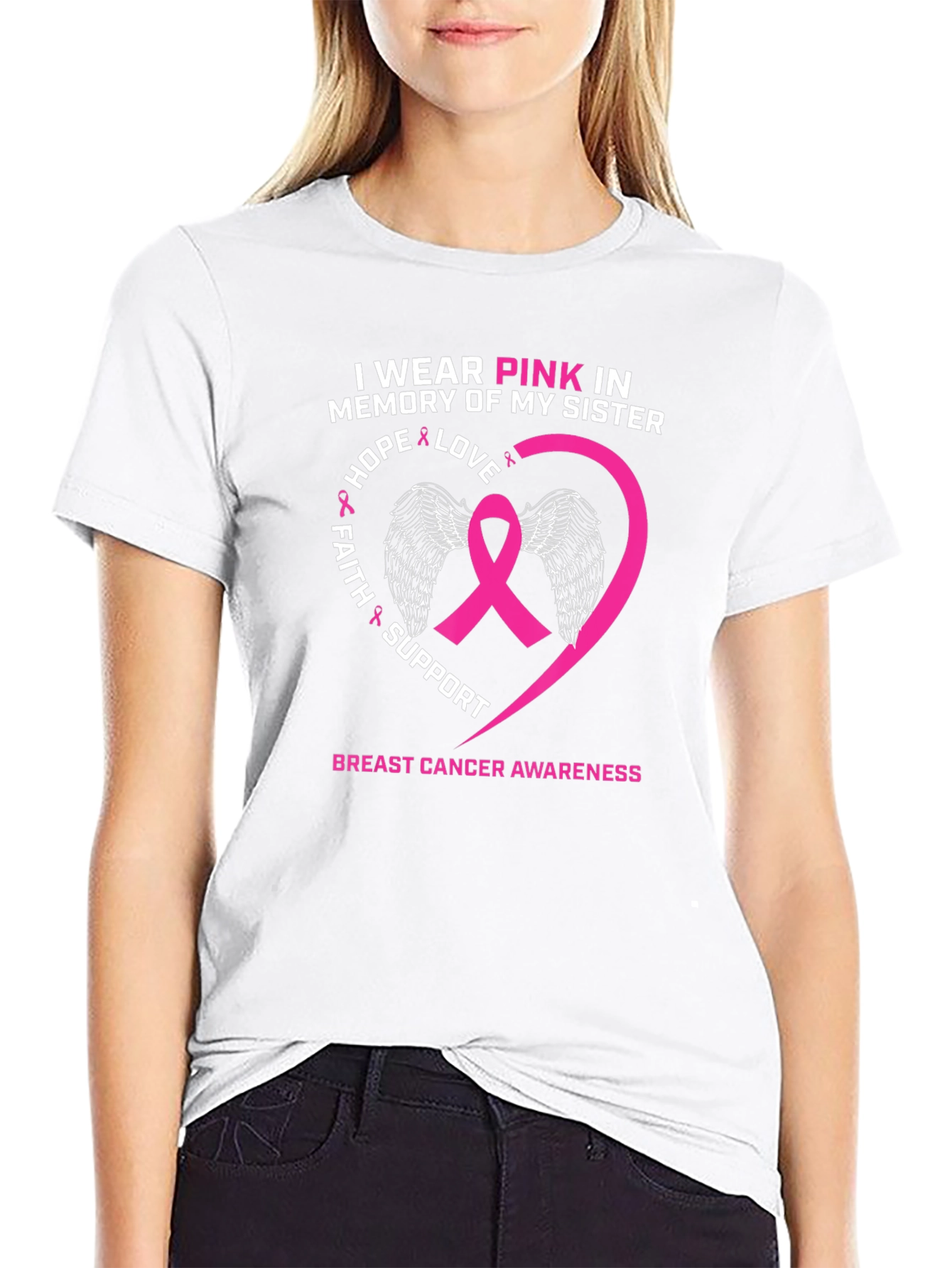 Pink Ribbon Breast Cancer Awareness T-Shirt