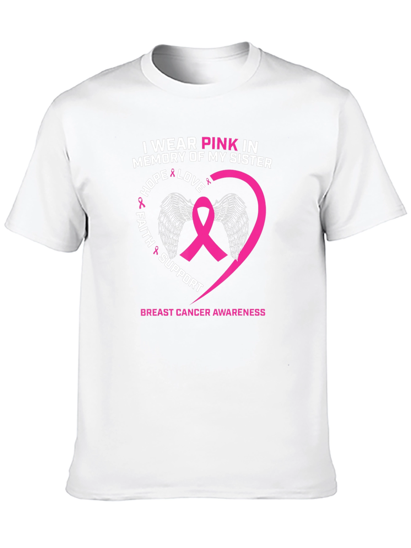 Pink Ribbon Breast Cancer Awareness T-Shirt