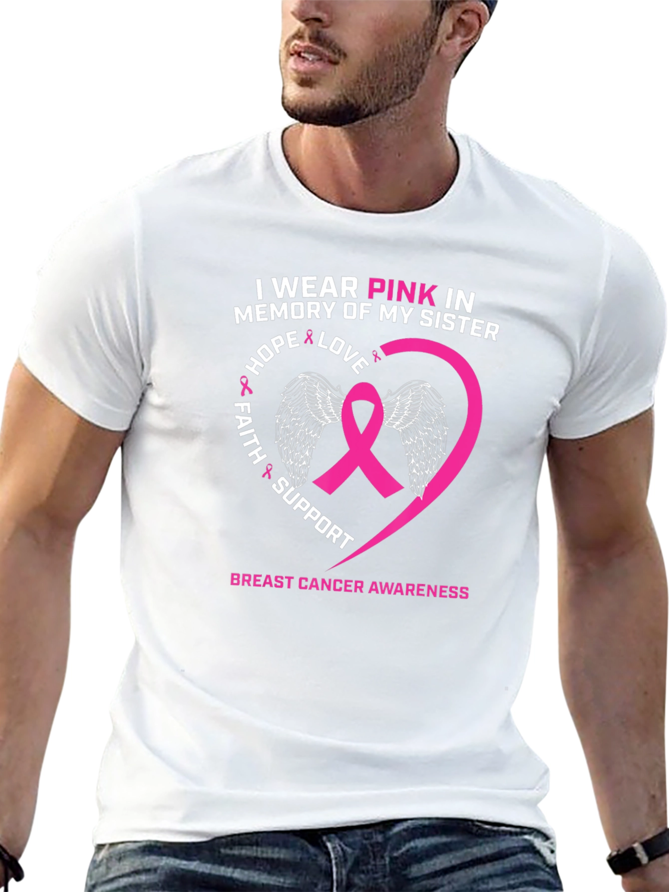 Pink Ribbon Breast Cancer Awareness T-Shirt