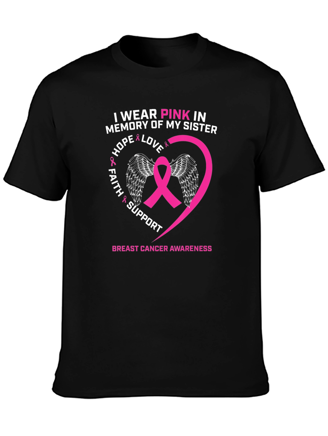 Pink Ribbon Breast Cancer Awareness T-Shirt
